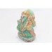 Idol Statue Ganesha Ganesh Green Jade Stone God Hindu Religious Hand Paint B277